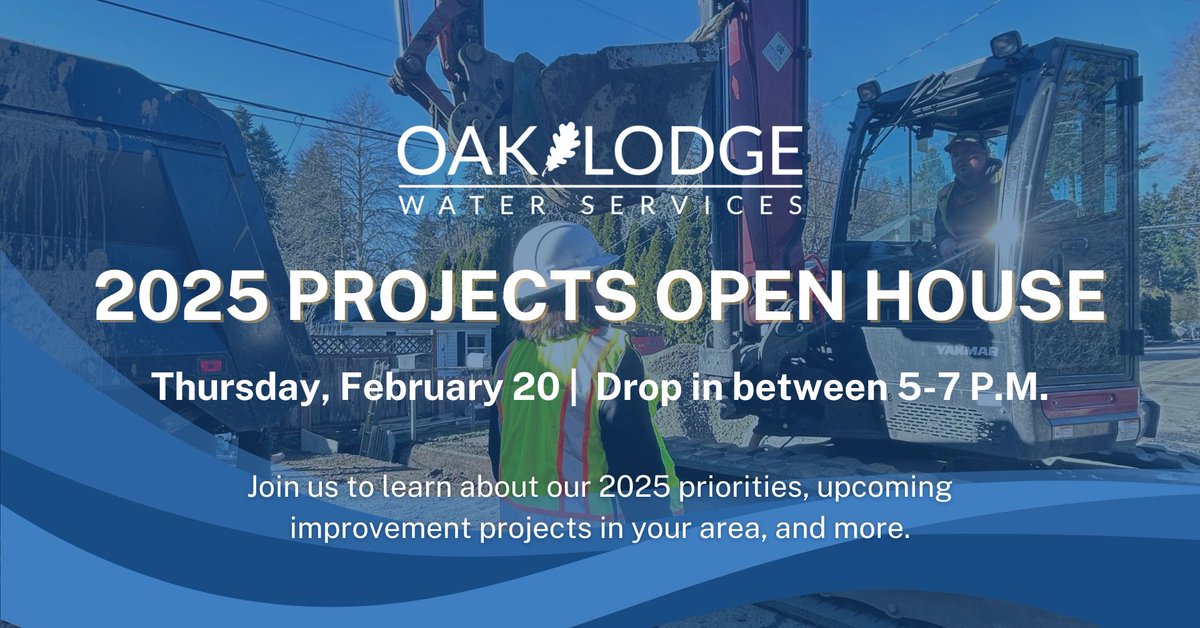 Join us on Thurs., February 20, between 5 - 7 P.M. to learn about our 2025 priorities, upcoming improvement projects in your area, and more. Snacks provided!🍕☕️oaklodgewaterservices.org/olws-2025-proj…