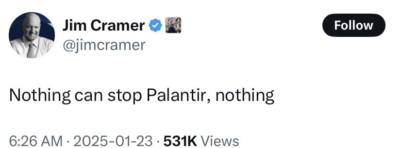 unusual_whales's tweet photo. Oh, no. $PLTR https://t.co/UWSy5B8k66