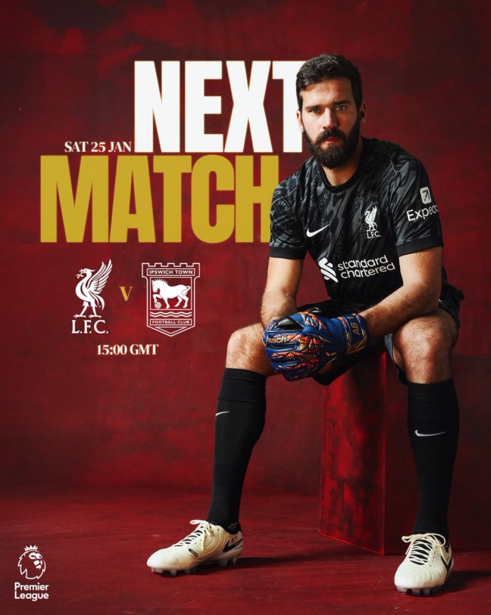 Inkedandunique's tweet image. #AB1 🧤 🧤 

Next up …..

Liverpool v Ipswich 
📍 Anfield
⏰ 3pm

25/1/25

#LiverpoolFC #LIVIPS