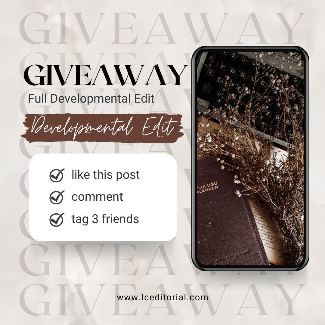 LCEditorial's tweet photo. 🎉 GIVEAWAY ALERT! 🎉

To celebrate my books opening for developmental edits, I’m giving away a FREE session worth over £160! 🙌

Here’s how to enter:
1️⃣ Follow me
2️⃣ Like this post
3️⃣ Tag 3 writer friends who’d love this opportunity!
It’s that simple! https://t.co/fufMbmhR8i
