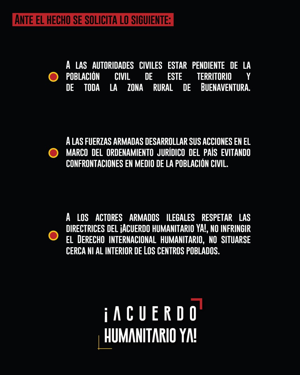 Human_Conet's tweet photo. Las comunidades del río #Yurumanguí (#Buenaventura) clama por paz! 🕊️ 🏳️ 

Exigimos que los pueblos étnicos sean parte integral de cualquier proceso de diálogo para lograr la paz en los territorios.

👉 Exigimos #AcuerdoHumanitarioYA https://t.co/L1nBE7I5X4