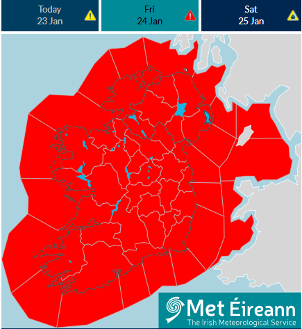 SebDecaux's tweet photo. #tempête #Éowyn #Irlande
🔴⚠️Des vents destructeurs (180-200 km/h sur l'ouest) restent d'actualité pour la nuit prochaine et vendredi matin sur l'Irlande. 
Danger maximal entre 2h cette nuit et 12h demain.
La liste des impacts annoncés en dit long sur la sévérité de la tempête https://t.co/A6X5vaQGuO