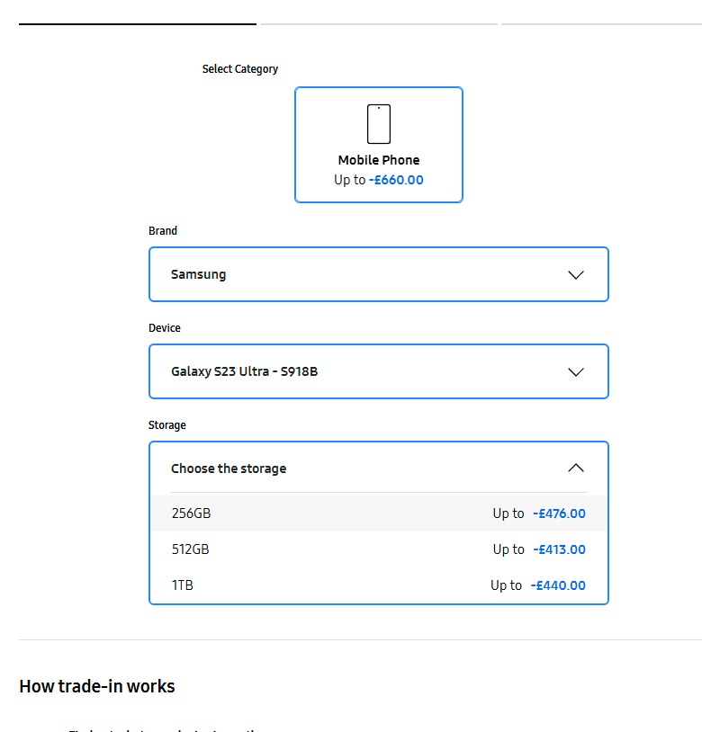 MMatharoo's tweet photo. @SamsungUK @SamsungMobile  what's going on with these trade in values. you get more for a phone with the least storage when tradeing in for the s25 ultra. make you want to ge the phone with least storage as it will be worth more on trade in but is less superior!.. https://t.co/owPA6yGw9W