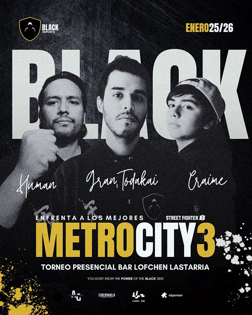 blackesportsfgc's tweet photo. Ven y enfrenta a los mejores! ÚLTIMA SEMANA PARA INSCRIBIRTE! 

RECUERDA!!! 

Black y @DhunterTvTwitch junto a @lofchen_lastarria traen Metro City Tournament 3!

Sábado 25 street fighter 6 14:00hrs
Domingo 26 Tekken 8
Medallas al top 8 en cada torneo y Galvano para los
campeones !
$100.000 a repartir a top 3 de cada torneo

Pre inscripciones ya abiertas!
$8000
Al enviar mensaje a la cuenta Dhuntertv!

Te esperamos! No te pierdas la oportunidad de enfrentarte a GranTodakai @GranTODAKAI
