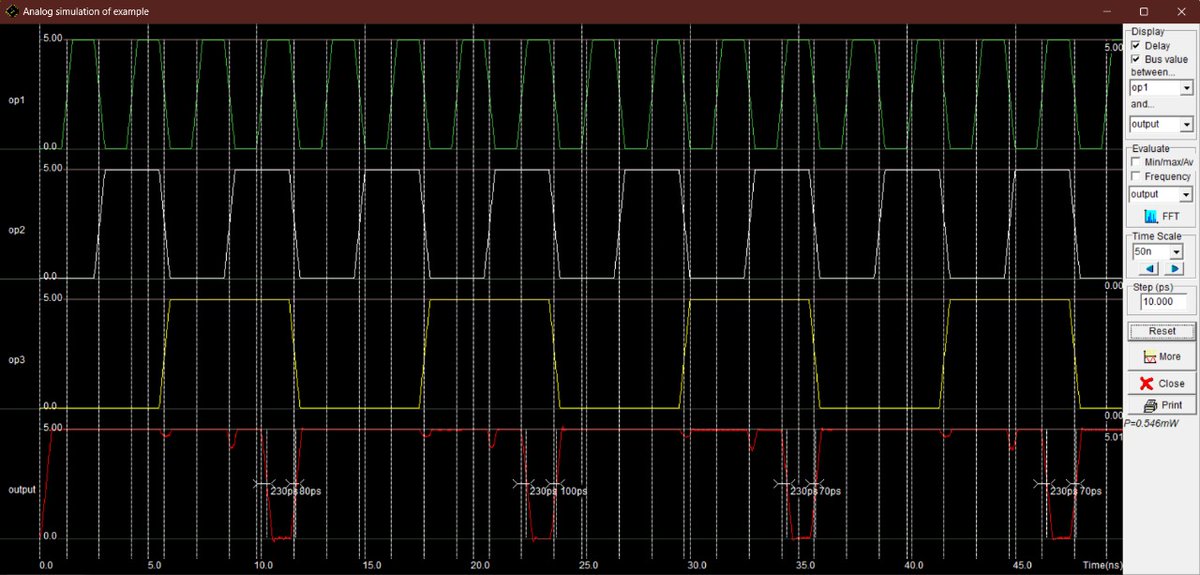 PrathamSri19264's tweet photo. Today I learnt about various structures in CMOS design and learnt how we can express Boolean expressions using CMOS. This is a 3 input NAND gate , we used Microwind this and this 3D structure kinda looks cool 😎
#vlsidesign #electonics #CollegeStudent #teen #semiconductor https://t.co/MEHoOqPfUx