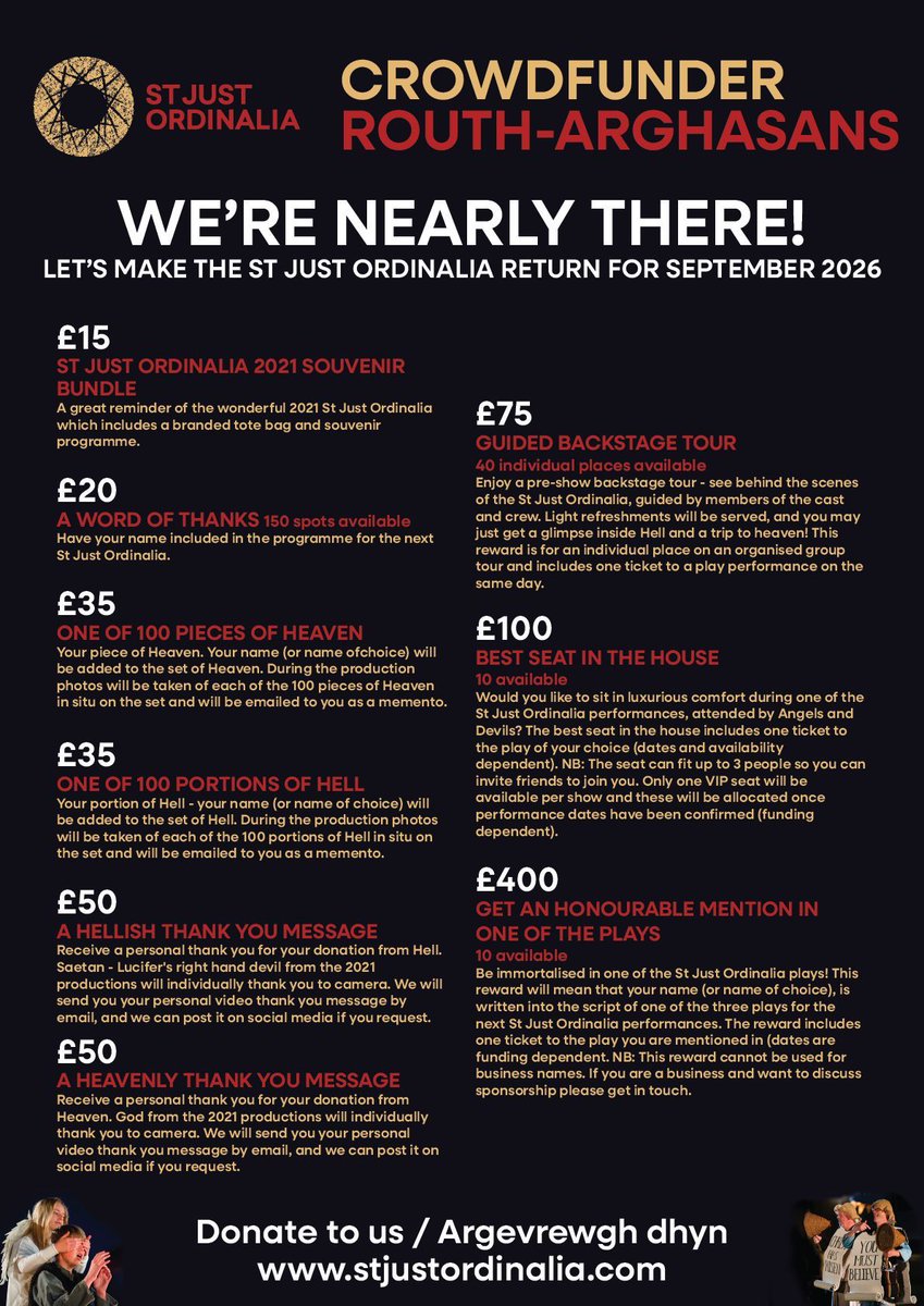 It's amazing! / Marthys yw!

There are just 10 days to go until our crowdfunder ends and we need to raise just over £1500 to reach our target. 

As a small, grassroots project, every penny donated makes a massive difference!

Find out more here buff.ly/3ZIKGNi