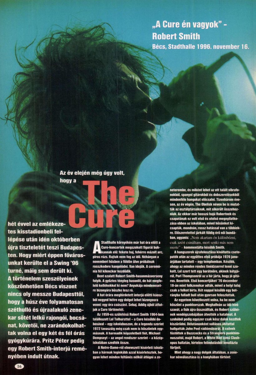 TheCureForever_'s tweet photo. ‘I am The Cure.’ Robert Smith reflects on identity, music, and the Swing ‘96 tour in this feature from Z Magazine, Jan 1997. A fascinating glimpse into the mind behind the music. 🖤🎤
#TheCure #RobertSmith #Swing96 #ZMagazine #AltRock #MusicHistory https://t.co/L65E2AWNFg