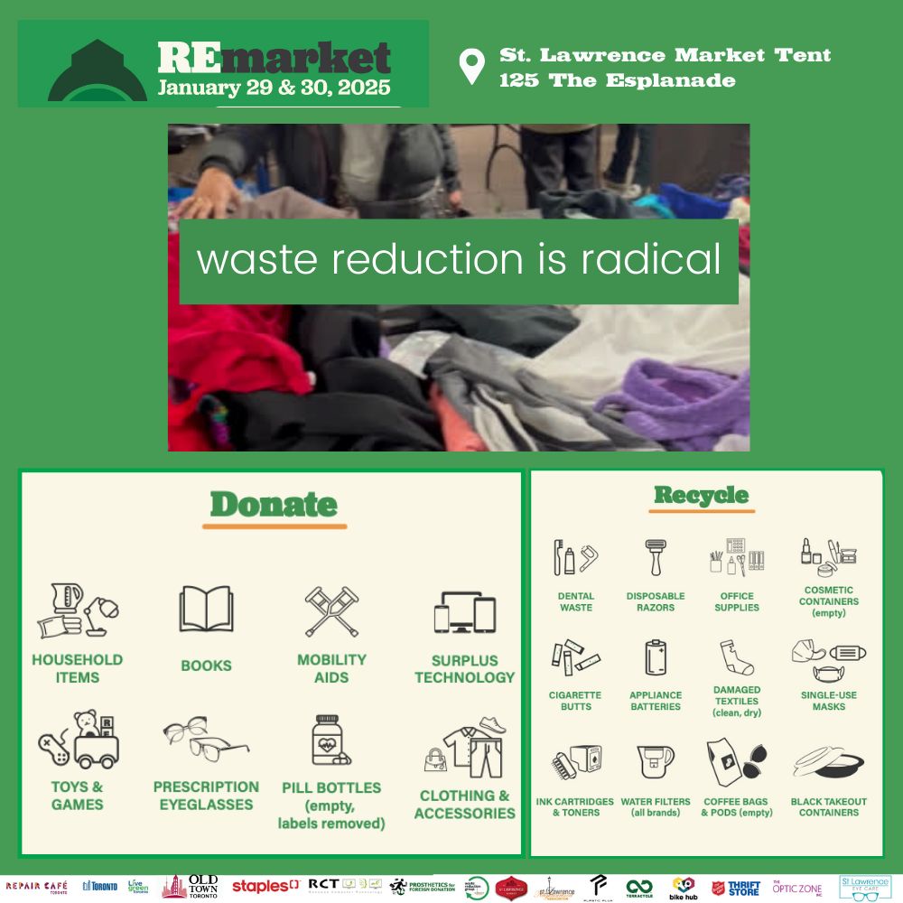 The @stlawrenceNA is holding a two-day community service event January 29 &amp; 30 to save your stuff from the landfill. Click here for info: buff.ly/4h49wh2 

#reducereuserecycle #toronto #yyz #reducewaste