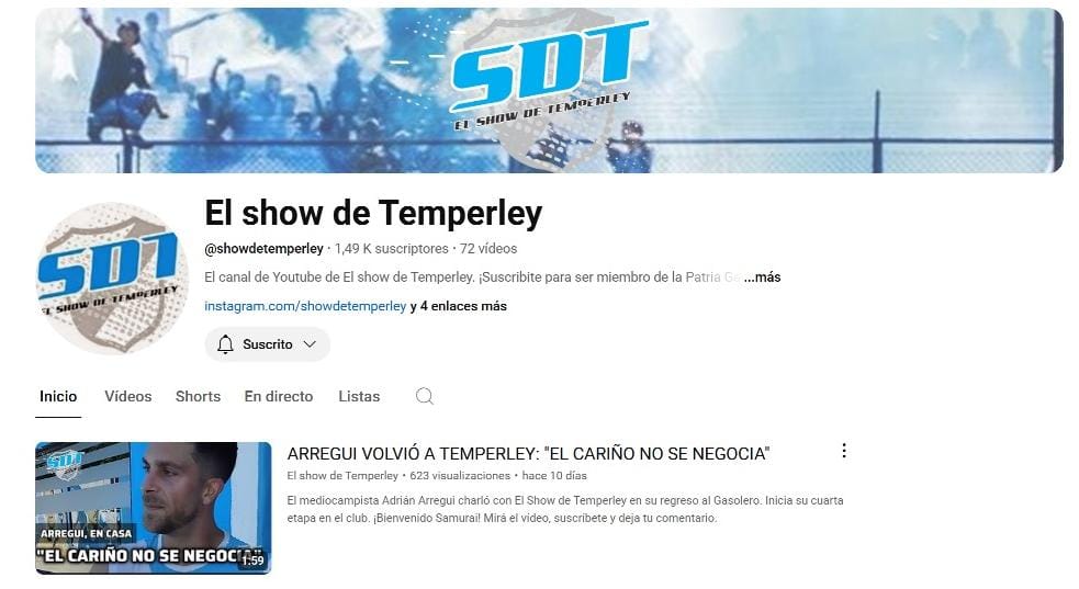 showdetemperley's tweet photo. ¡Suscribirte a nuestro canal de #Youtube es muy facil! 👍🏻🔔♥️

Dale click acá ➡️ https://t.co/ZV8KrPWiWJ

Luego toca en suscribirte y después activa la campanita para que te avisemos cada vez que subimos contenido. 

✅ Listo! 

¡A los 2000 sorteamos la camiseta de Temperley! 👕 https://t.co/lV51AWyrfH