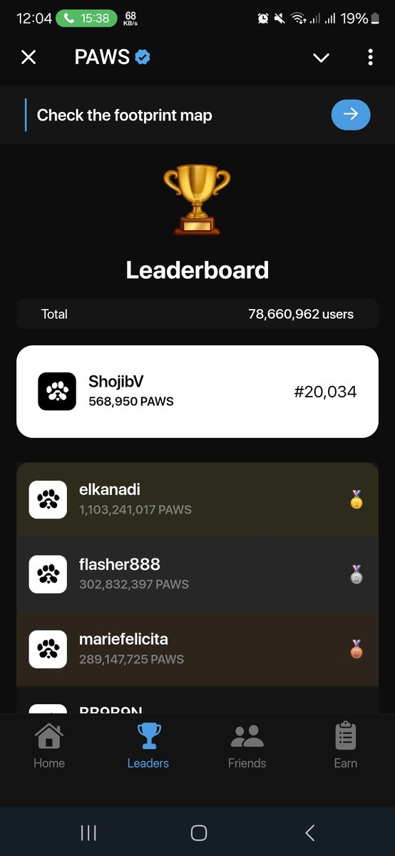 ShojibVIP's tweet photo. #Paws #PawsUp #PawsLab @PawsUpLabs My Paws Rank. What's Your? Paws Airdrop Is On. Paws TGE. https://t.co/Cl4PrqBguw