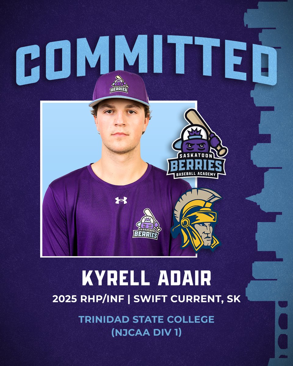 Congratulations to Berries Academy 2025 RHP/INF Kyrell Adair on his commitment to Trinidad State College!