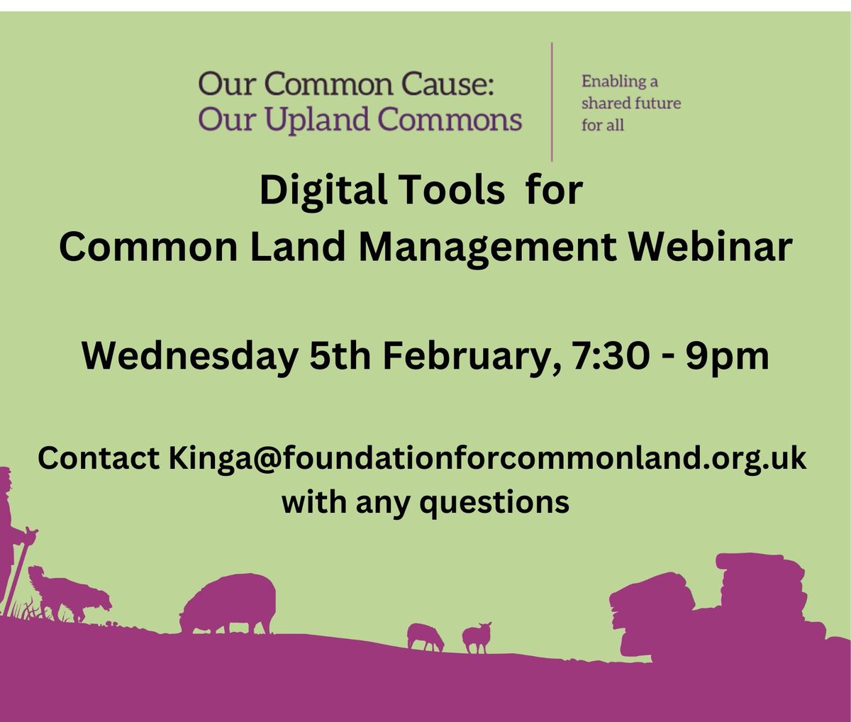 Foundation for Common Land (@4commonland) on Twitter photo Our next webinar will have a policy update and shared experiences of our suite of Digital Tools covering SFI, Carbon, Habitat Assessment and Farm Finances. Book via website loom.ly/78GJneE @Farmernetwork1 <a href="/EdenSwimmer/">Julia Aglionby 🧡</a> <a href="/yorkshire_dales/">Yorkshire Dales National Park</a> <a href="/lakedistrictnpa/">Lake District</a> <a href="/dartmoornpa/">Dartmoor National Park</a> Our next webinar will have a policy update and shared experiences of our suite of Digital Tools covering SFI, Carbon, Habitat Assessment and Farm Finances. Book via website loom.ly/78GJneE @Farmernetwork1 <a href="/EdenSwimmer/">Julia Aglionby 🧡</a> <a href="/yorkshire_dales/">Yorkshire Dales National Park</a> <a href="/lakedistrictnpa/">Lake District</a> <a href="/dartmoornpa/">Dartmoor National Park</a>