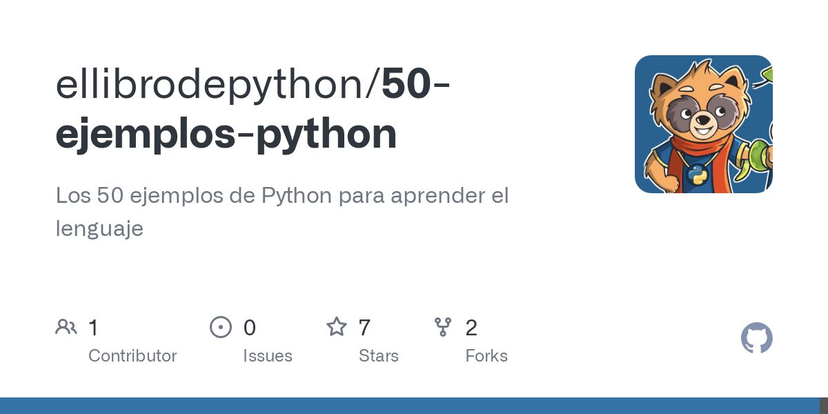 MoureDev's tweet image. Aprende Python con proyectos reales.

Este repo contiene 50 ejemplos:
📐 Algoritmos
🤖 IA, redes neuronales
📊 Dashboards, UI
📈 Análisis, estadística y matemáticas
🔐 Encriptado, computación cuántica
🎮 Juegos, APIs
Y mucho más...

github.com/ellibrodepytho…