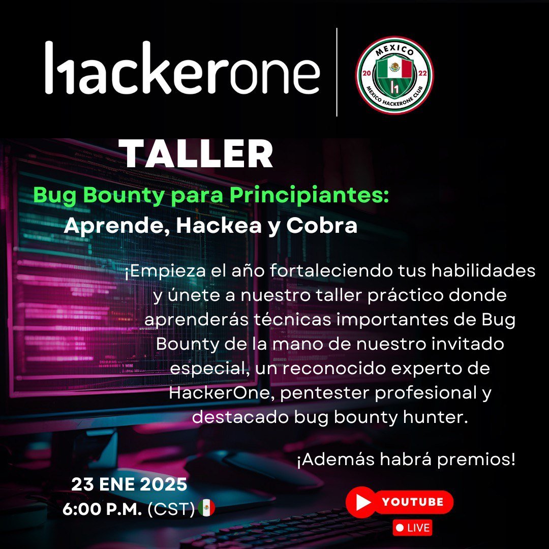 No se pierdan nuestro próximo taller, si te interesa, no olvides registrarte : h1.community/events/details…
