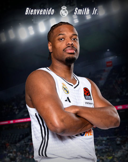 The_LastSecond's tweet photo. ✅ It’s official! Dennis Smith Jr. is heading to Real Madrid. 🏀 The explosive guard brings his talent to the EuroLeague , ready to make an impact in their backcourt. 🔥 #DennisSmithJr #RealMadrid #EuroLeague https://t.co/xpduV1l468