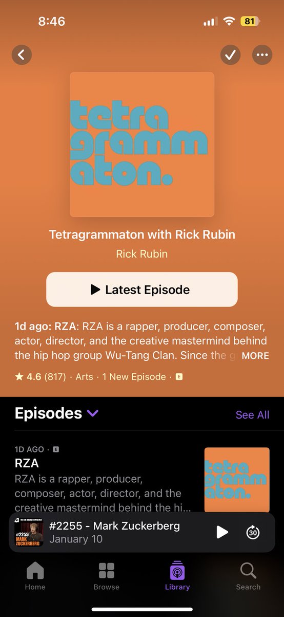 One of my favorite recent finds: Rick Rubin’s podcast

Been a fan for years now: Creative act, every pod appearance, old interviews etc. Never knew he had a pod!

There’s no better person to interview guests. No ego, pure curiosity. 

A few favorite episodes:

- Adam Mosseri