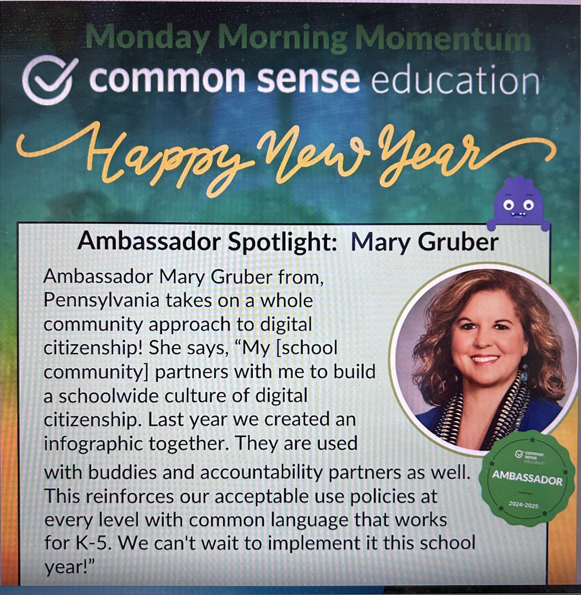 Thank you <a href="/CommonSense/">Common Sense Media</a> <a href="/CommonSenseEd/">Common Sense Education</a> for the shout out! It’s an honor to partner with you in doing this incredibly important work to prepare the next generation with digital citizenship skills necessary for success in a global society. <a href="/KutztownASD/">Kutztown Area School District</a> <a href="/GESKASD/">Greenwich Elementary</a> <a href="/MPileKASD/">Matthew Pile</a>