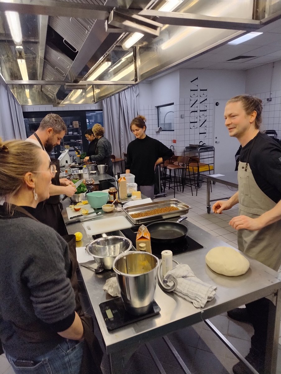 GREEiNSECT's tweet photo. Cooking insects for kickoff the Social Bugs #Erasmus + project to seize insect farming in social economy across Europe. Stay tuned! @BuggingDenmark @AproximarC #foodsystem https://t.co/dYsPGASLcd