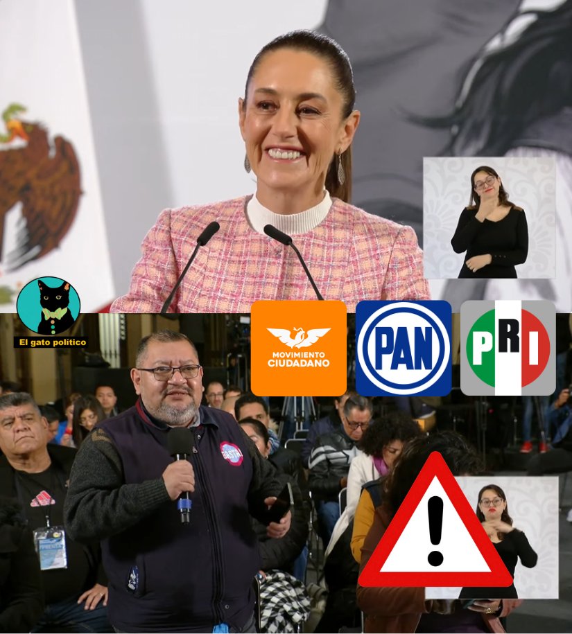elgatopolitico_'s tweet photo. 🔴🔴¡Tómenla!
La presidenta se ríe (literalmente) y pone en su lugar a la derrotada oposición por no proponer absolutamente nada en más de 100 días y solo estar apoyando a Donald Trump:

"Sobre la oposición, ya hasta me da risa, ni vale la pena, la verdad. No hay una sola propuesta [...] se dedican a criticar, que si gobierna el presidente López Obrador, además de una manera misógina, que por qué no tomo distancia [...] que qué bueno que vayan a intervenir Estados Unidos en México, digo, ya hasta esos niveles, de casi traición a nuestro país. No hay ideas, no hay proyectos", dijo. 
#MañaneraDelPueblo 📛📛