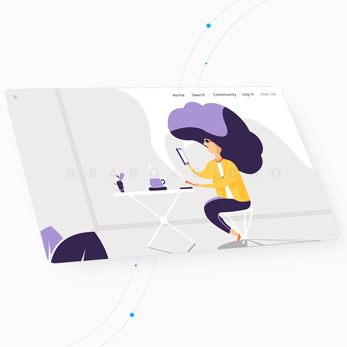 sabdaridho's tweet photo. Girl enjoy afternoon with cup of tea.

#flatillustration #homepage #web #app #landingpage #flatdesign #illustration #website #appdesign #webdesign #uidesign #ui #illustrator #illustrationoftheday #ads #influencer #digitalmarketing #workfromhome https://t.co/vtRdHUGd7E