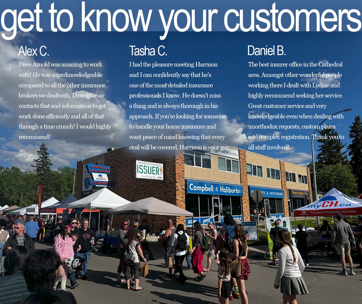 Campbell & Haliburton Insurance (@mychinsurance) on Twitter photo It's Get to Know Your Customers Day! Your feedback helps us provide the services you require. Want to share your thoughts on our services? We're all ears and we'll make sure we have a pen for notes... 💬✍️ Contact us at hello@mych.ca or give us a review... g.page/r/CQVywwpuybcl… It's Get to Know Your Customers Day! Your feedback helps us provide the services you require. Want to share your thoughts on our services? We're all ears and we'll make sure we have a pen for notes... 💬✍️ Contact us at hello@mych.ca or give us a review... g.page/r/CQVywwpuybcl…