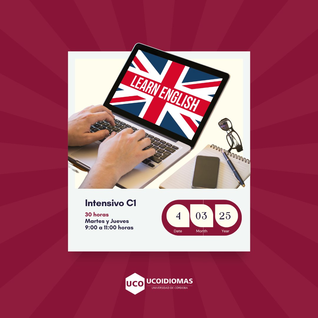 Ucoidiomas's tweet photo. 📚 ¿Listo para mejorar tu nivel de inglés y alcanzar nuevas metas académicas o profesionales?
Aprovecha esta oportunidad para perfeccionar tu inglés y ampliar tus horizontes.

🔗https://t.co/IQK0HhETzB

#InglésC1 #CursoIntensivo #UCOidiomas https://t.co/aZnx8y0P5z