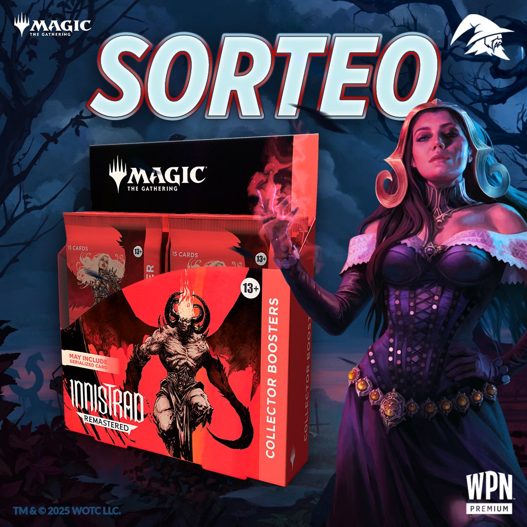 🔥 ¡Sorteamos una Caja de Collector de #MTGInnistrad!

¿Serás tú el que se haga con él? ¡Sigue estos pasos y participa! ⤵️

🔹Síguenos
🔹Haz RT
🔹Etiqueta a 2 amigos

¡Tienes hasta las 14:59h del jueves día 23 de enero para participar!