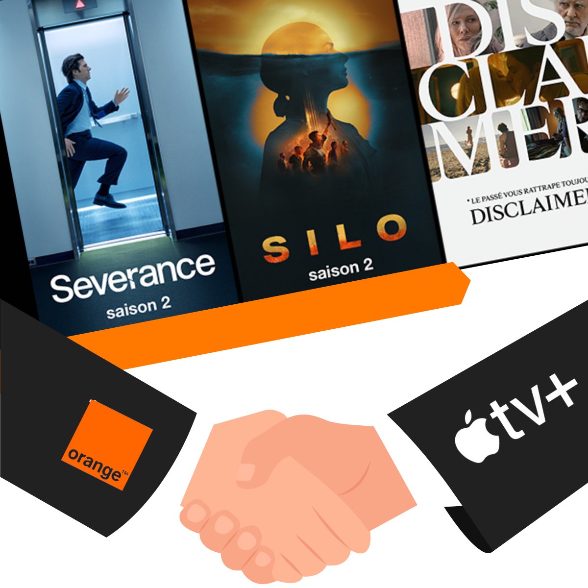 Apple TV+ débarque sur les décodeurs Orange (TV4, TV5, TV6) ! 🎬 Un défi technique relevé avec brio, offrant +380 programmes exclusifs. Bravo aux équipes pour cette innovation ! 👏

#orangeestla #innovation #AppleTVPlus