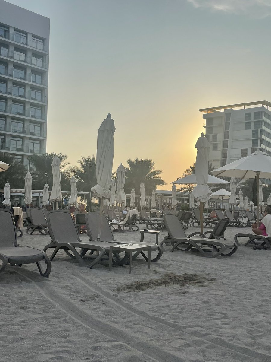 As the sun sets in Dubai