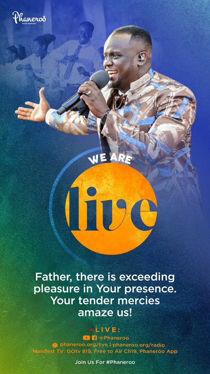 There’s no other time like now — WE ARE LIVE! 🥳

bit.ly/Phaneroo517

#1stPhanerooService2025 | #LiveNow