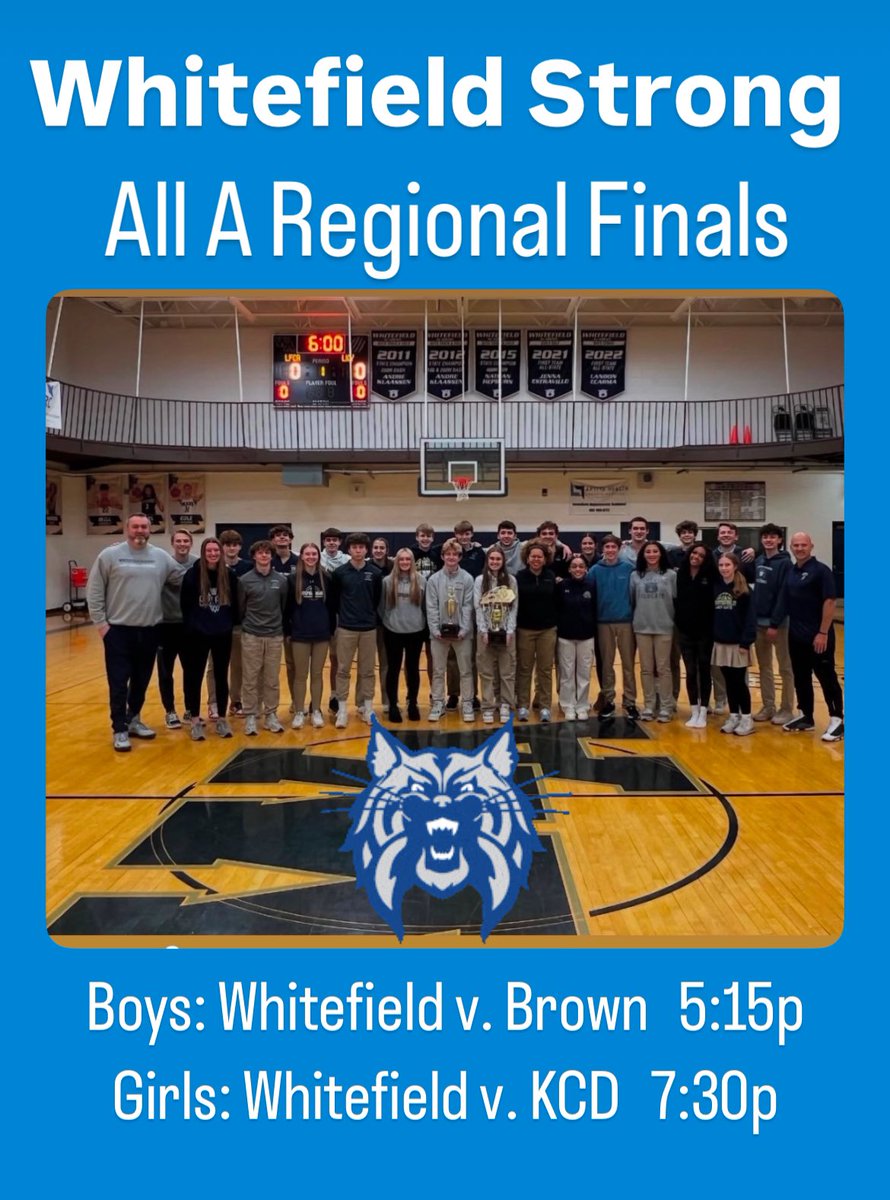 Whitefield Academy Boys Basketball (@wa_academybbb) on Twitter photo ITβS GAMEDAY ππ
The boys look to punch their ticket to the <a href="/kentuckyalla/">Kentucky All "A" Classic</a> State Tournament by taking on Brown for the 7th Region Championship. Girls follow as they are the drive for five!
#TheRoadToOwensboro
π Brown
β° 515
πKCD
ποΈ gofan.co/event/2944260?β¦ ITβS GAMEDAY ππ
The boys look to punch their ticket to the <a href="/kentuckyalla/">Kentucky All "A" Classic</a> State Tournament by taking on Brown for the 7th Region Championship. Girls follow as they are the drive for five!
#TheRoadToOwensboro
π Brown
β° 515
πKCD
ποΈ gofan.co/event/2944260?β¦