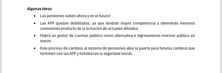 Minuta del gobierno. A confesión de parte, relevo de prueba.