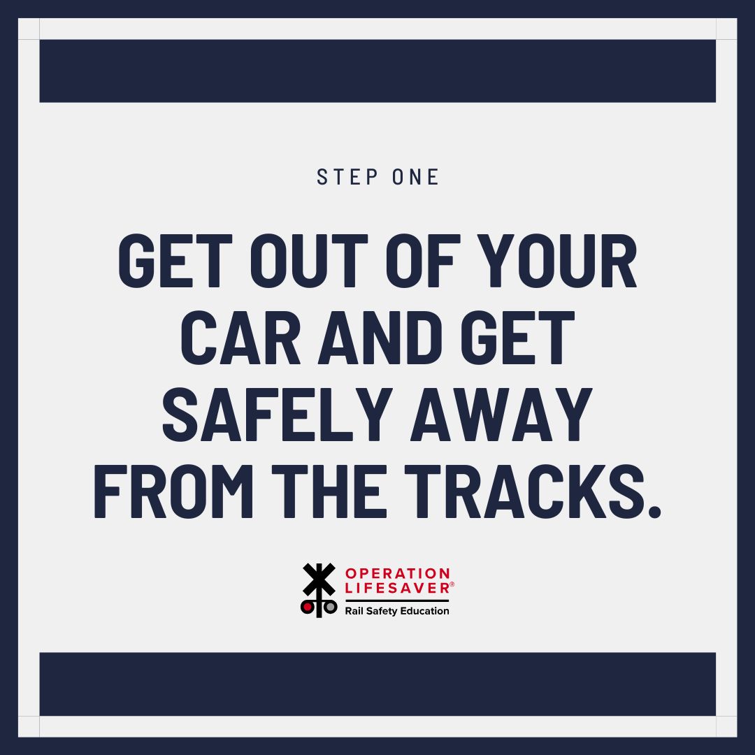 OL_NC's tweet image. Know what to do if your vehicle gets stopped on #RailroadTracks?