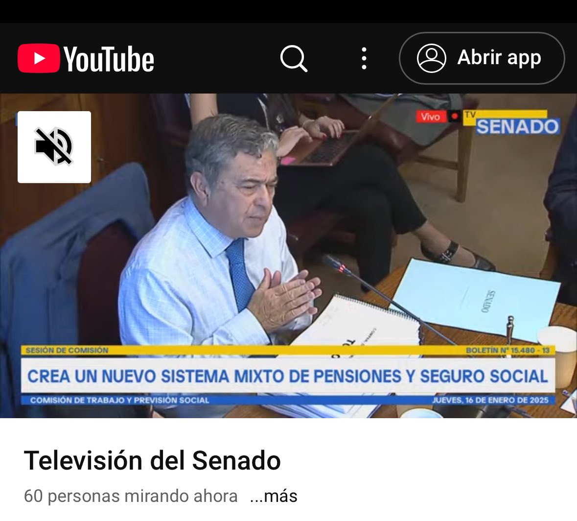 Atentos! Se inició Comisión Trabajo del Senado donde están acordando sesionar desde hoy -incluido el fin de semana- hasta terminar el lunes. Hoy votan indicaciones aprobadas ad referéndum, mañana inician las nuevas. 

youtube.com/watch?v=w5iSv3…