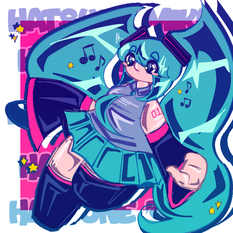 batbrains__'s tweet image. #HatsuneMiku 

me when miku