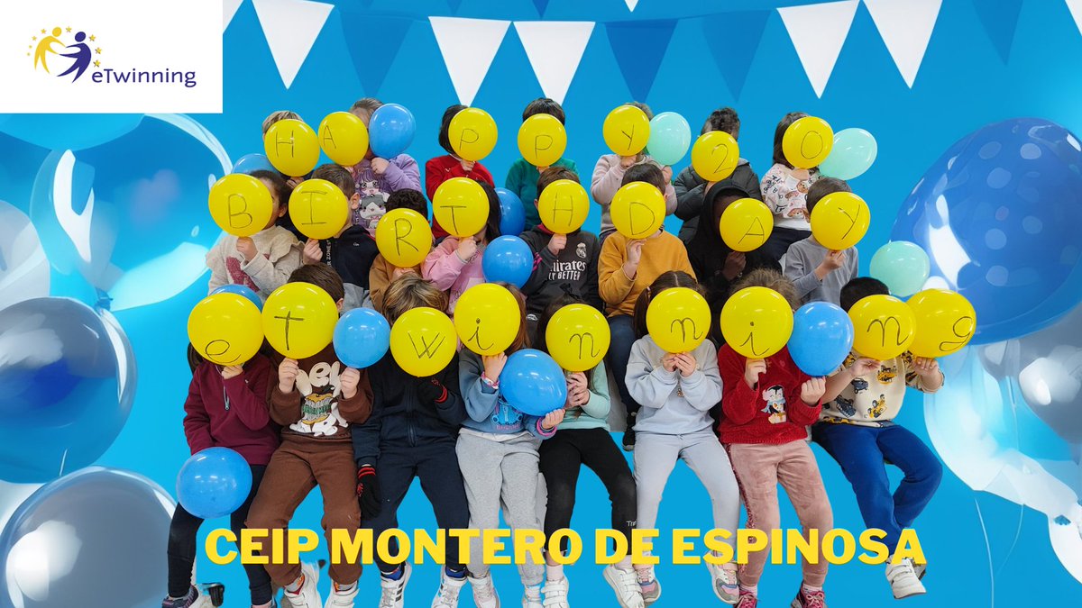 We're happy to celebrate 🥳 🥂 🥳 🎂 the 20th anniversary of eTwinning! Celebrating what unites us
#eTwinning20 #etwinning #20anniversary <a href="/extretwinning/">@ExtreTwinning</a> <a href="/eTwinning_es/">eTwinning España</a> <a href="/eTwinningEurope/">eTwinningEurope</a>