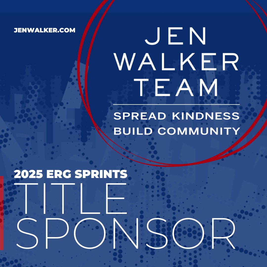 The @jenwalkerteam is back in 2025 as an Erg Sprints Title Sponsor! Alexandria's top real estate team puts clients’ needs first, and supports that with experience, market knowledge, technology, and relationships. Find your dream home at jenwalker.com