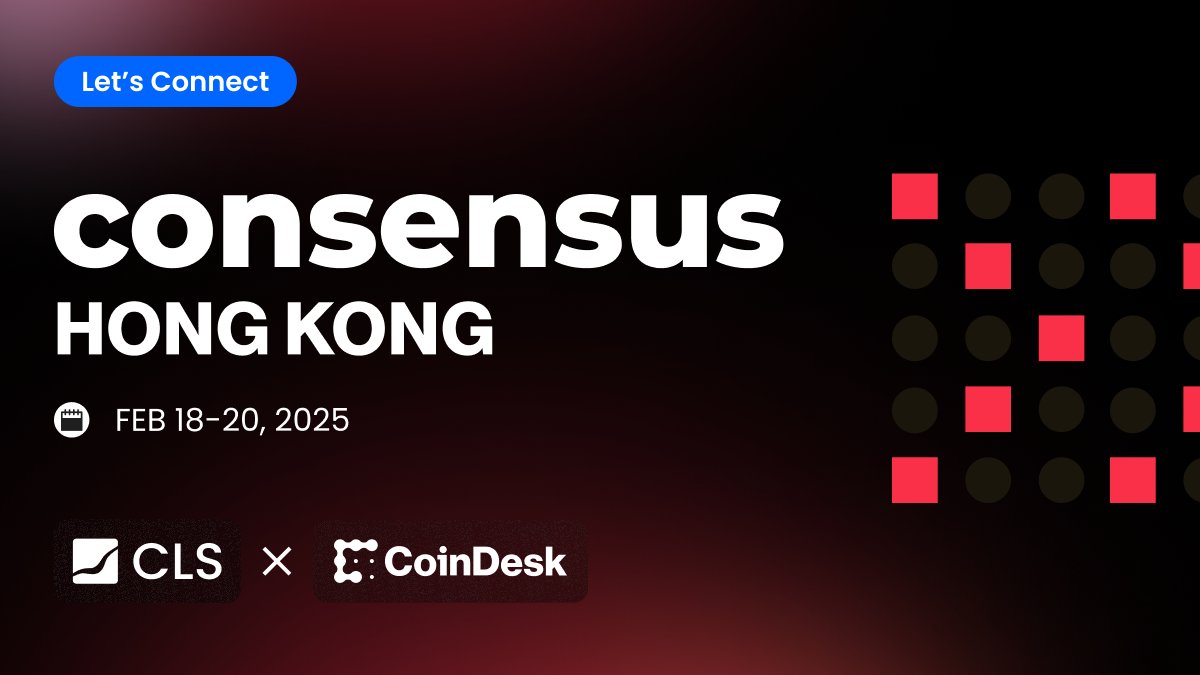CoinLiquidity's tweet photo. Excited to be part of @consensus_hk in Hong Kong this February! 🇭🇰

Find CLS Global at booth 2510 to discuss market making innovation and opportunities in 2025.

Join us at the intersection of East and West for crypto's most influential gathering. 

See you at Consensus 2025! 🦈