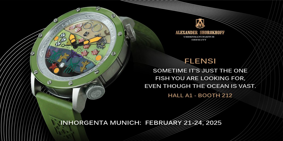 A_Shorokhoff's tweet image. INVITATION INHORGENTA MUNICH 2025

Book your appointment now and let yourself be inspired by our motto this year: “New Art Dimensions.” 

alexander-shorokhoff.com/en/inhorgenta-…

We look forward to welcoming you!
Alexander Shorokhoff and team

@inhorgenta 
#alexandershorokhoff #inhorgenta2025