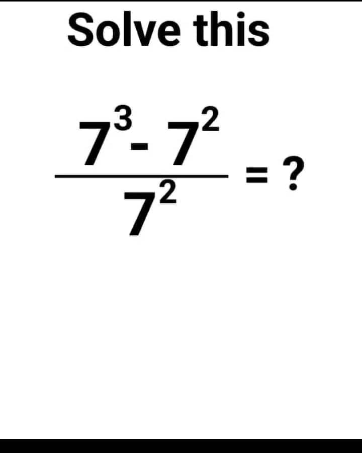 Without using calculator or writing anything down.