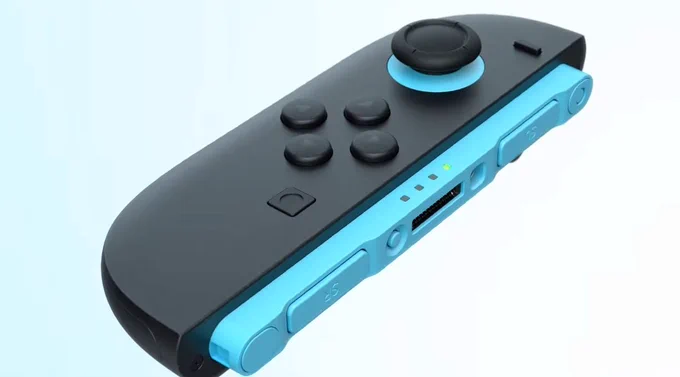 Switch2のジョイコン、形だけ見るとそこまで大幅に変化したわけではないけど、色の配置を変えることで、初代Switchの「おもちゃ感」→Switch2の「スタイリッシュでちょっと大人向け感」にアップデートされてて、ちゃんと別物っぽさがあるのスゴい。色の配置だけでこんなに印象が変わるものなんだな～。 