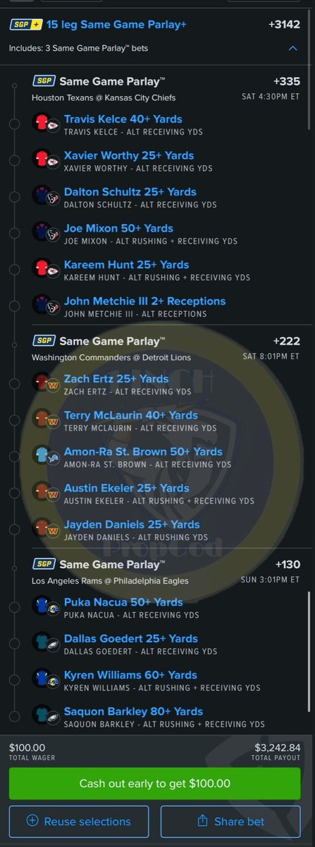 1Propgod's tweet image. 🏉 Divisional Playoffs 🏉 
Just be mediocre ( low alts )

       $100 -&amp;gt; $3,200💰

We’ve been 1-2 legs away so feel free to water more or leave out any leg you don’t love  

🔗 in comments ⤵️