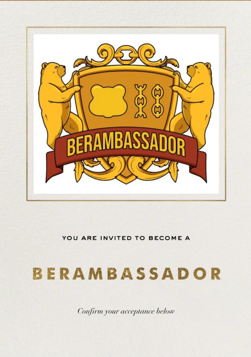 #Berachain 🐻

感谢<a href="/berachain/">Berachain Foundation 🐻⛓</a>的Berambassador邀请，丰密Kuigas 成为首批 Berambassador！🎉

作为一名热爱区块链生态的参与者，Berachain 的创新和独特性深深吸引了我。这个生态系统致力于打造一个以高效、安全为核心的区块链网络，我很荣幸能参与其中并为社区的壮大贡献力量！