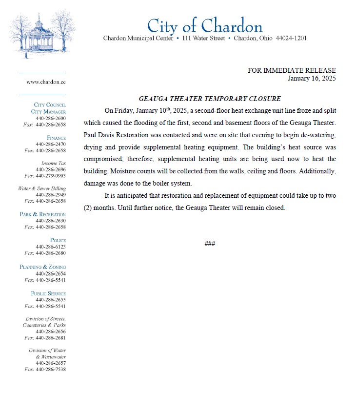 City of Chardon (@cityofchardon) on Twitter photo 