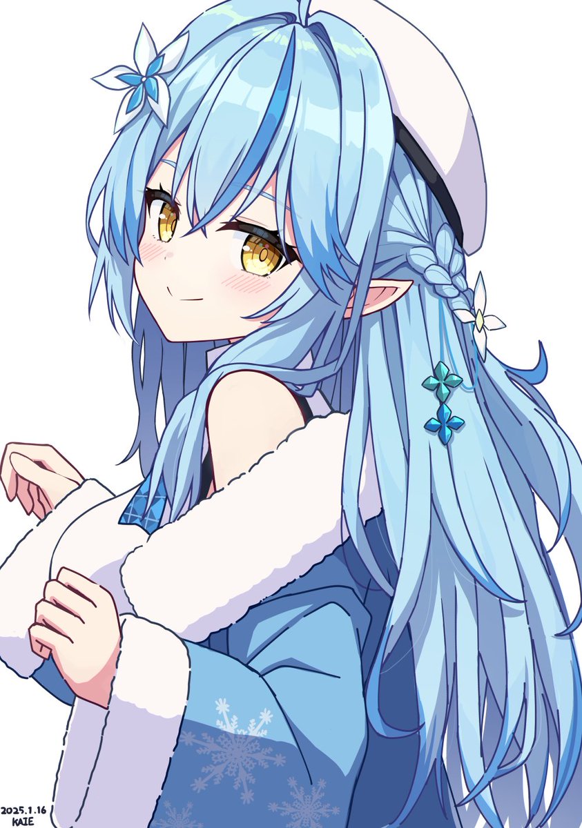 雪花ラミィ ,雪花ラミィ(通常) 「#らみあーとラミィちゃん 」|かいえのイラスト