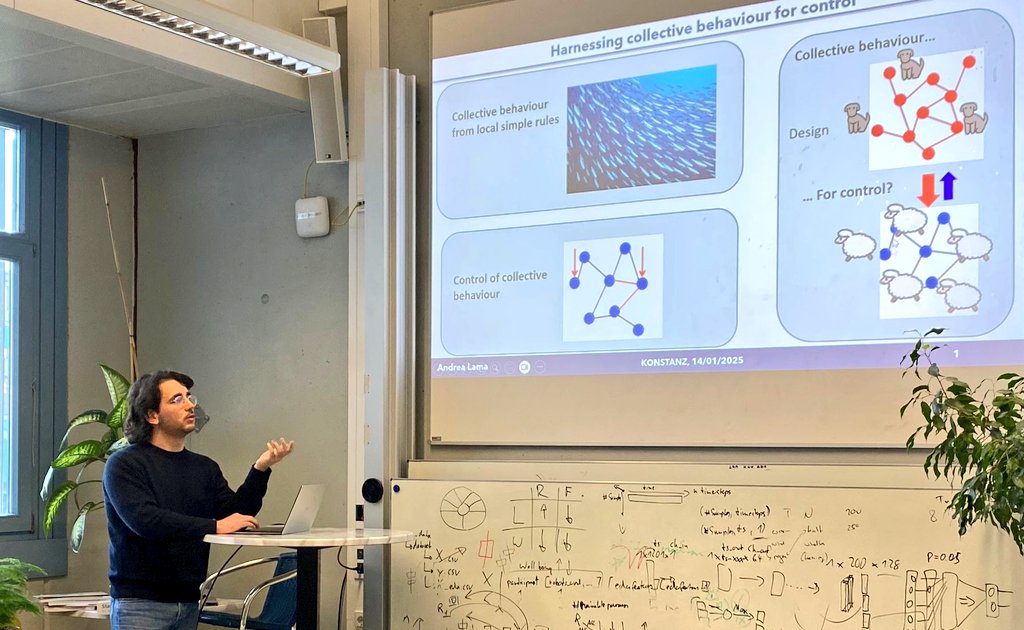 joefresna's tweet image. Thank you, @_lamandrea, for visiting us at @CBehav and presenting your cool research on #multiagent #shepherding done at the @SSMeridionale with @mdiberna

We hope you had a good time in Konstanz! Looking forward to your next studies 🤖🐶🐑🐑🐶