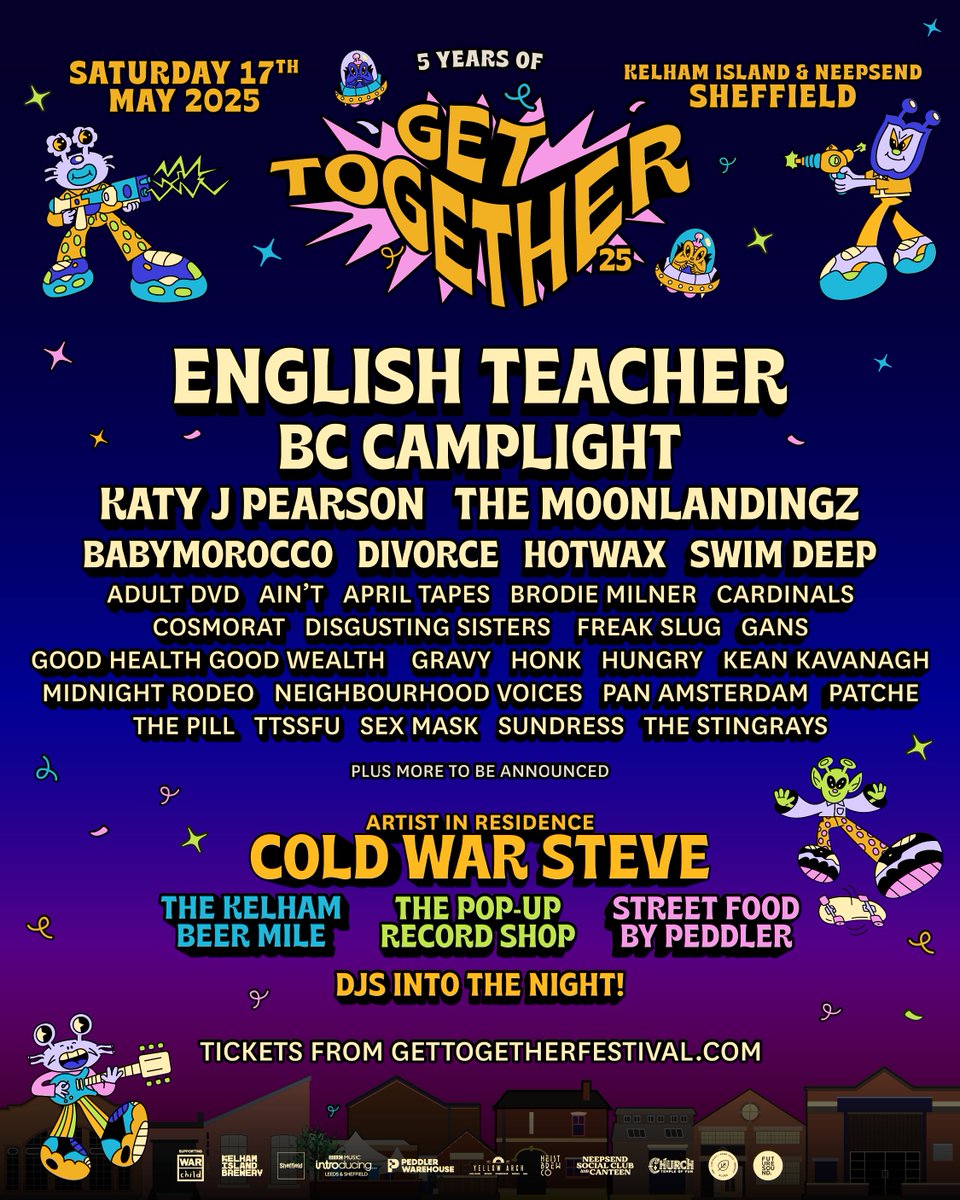Get Together (@gettogetherfest) on Twitter photo Our 5th birthday just got even bigger!
We’re excited to announce <a href="/KatyJPearsonnn/">Katy J Pearson</a>, <a href="/bbmorocco__/">babymorocco</a>, <a href="/hotwaxbandd/">HotWax</a> and many more joining us alongside names already announced such as <a href="/Englishteac_her/">English Teacher</a>, <a href="/bccamplight/">BC CAMPLIGHT</a>, <a href="/themoonlandingz/">The Moonlandingz</a>, @divorce_hq & <a href="/SWIM_DEEP/">SWIM DEEP ≈</a>
🎟️gettogetherfestival.com Our 5th birthday just got even bigger!
We’re excited to announce <a href="/KatyJPearsonnn/">Katy J Pearson</a>, <a href="/bbmorocco__/">babymorocco</a>, <a href="/hotwaxbandd/">HotWax</a> and many more joining us alongside names already announced such as <a href="/Englishteac_her/">English Teacher</a>, <a href="/bccamplight/">BC CAMPLIGHT</a>, <a href="/themoonlandingz/">The Moonlandingz</a>, @divorce_hq & <a href="/SWIM_DEEP/">SWIM DEEP ≈</a>
🎟️gettogetherfestival.com