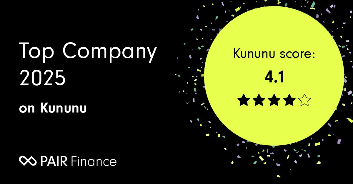 🎉 We’re proud to be a Kununu Top Company 2025! One of the most prestigious employer awards in German-speaking countries.

 Learn more about what makes us stand out in our blog: pairfinance.com/en/blog/pair-f…

#Fintech #JoinPAIRFinance #AI