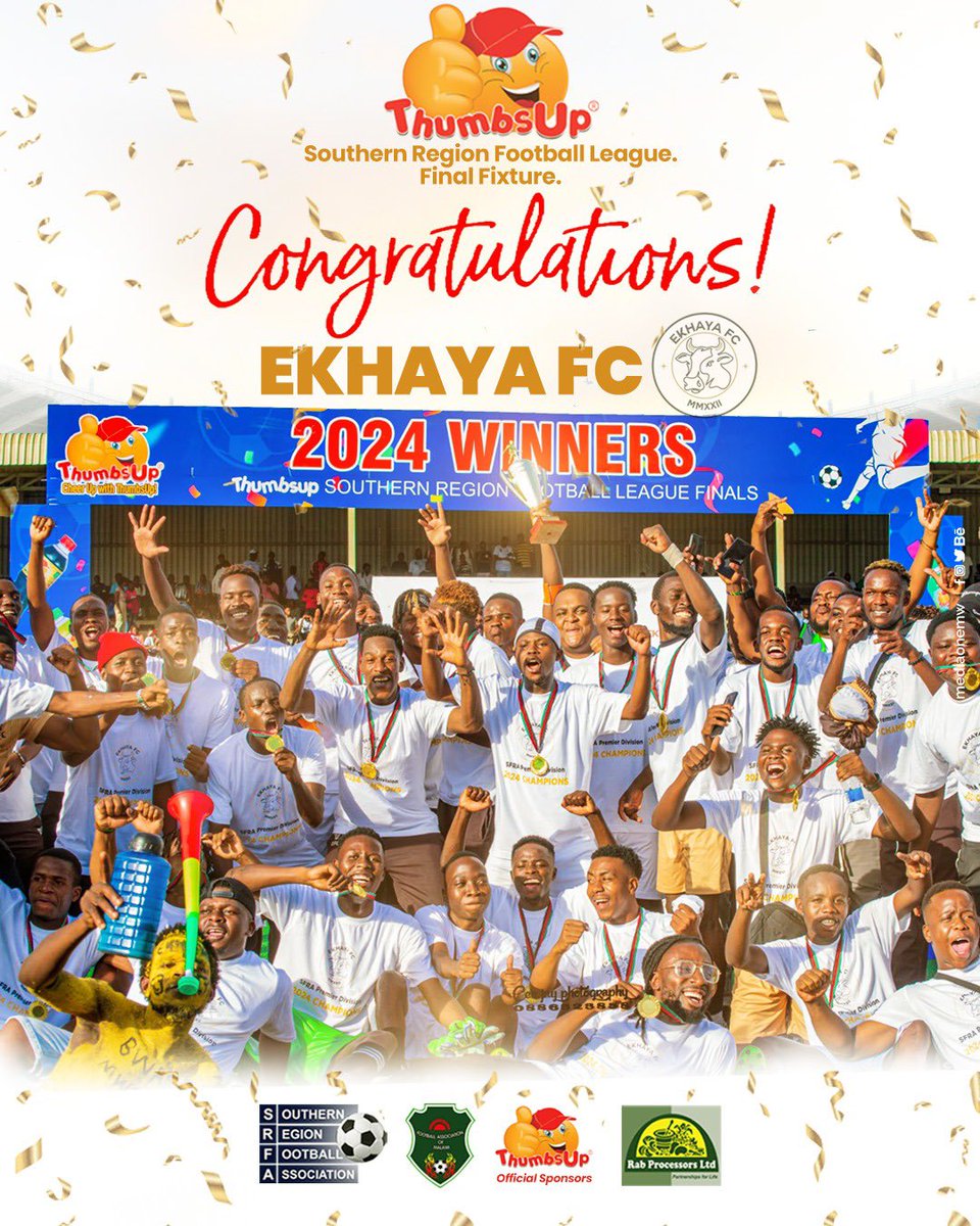 Cheers to Ekhaya FC! 🎉Our Southern Region Football League 2024 Champions! Your dedication and teamwork have brought the trophy home, and we couldn’t be prouder to celebrate this achievement with you.

Here’s to the champions who’ve inspired us all, onward to more success! 🏆👏