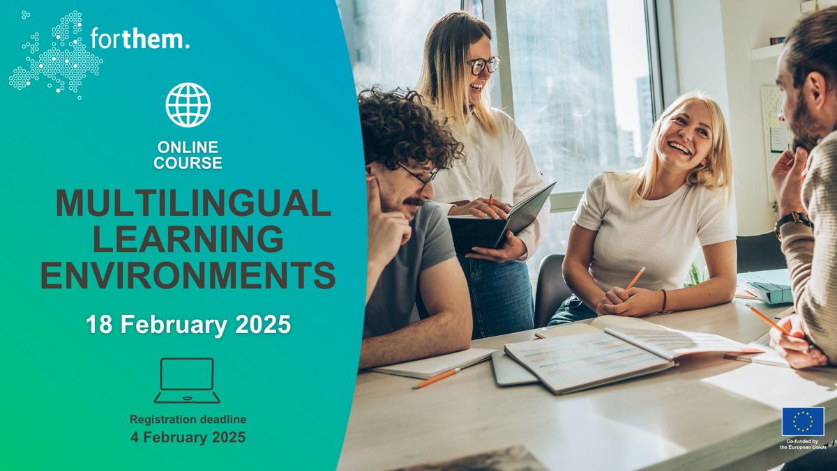 FORTHEM Alliance (@forthemalliance) on Twitter photo π Ready to rethink #education? Join the "Multilingual Learning Environments" course this spring! π Learn to design impactful spaces for #communication!
π
18 Feb 2025
π₯οΈ Study in JyvΓ€skylΓ€ or online!
Open to FORTHEM Alliance students. Sign up now! β¨
forthem-alliance.eu/media/events/dβ¦ π Ready to rethink #education? Join the "Multilingual Learning Environments" course this spring! π Learn to design impactful spaces for #communication!
π
18 Feb 2025
π₯οΈ Study in JyvΓ€skylΓ€ or online!
Open to FORTHEM Alliance students. Sign up now! β¨
forthem-alliance.eu/media/events/dβ¦